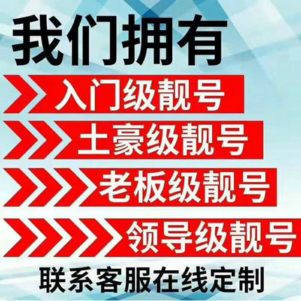 成武新号段吉祥号